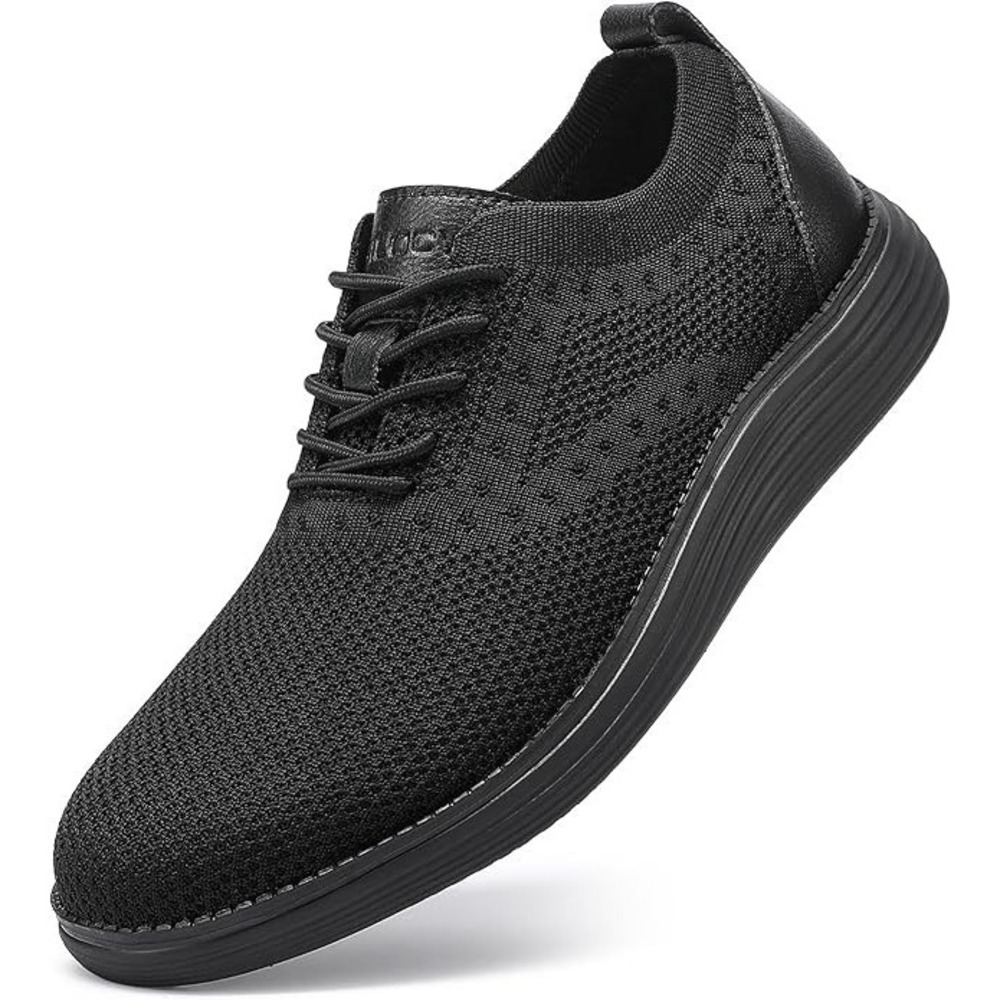 Vilocy Men's Casual Dress Sneakers Oxfords Mesh Walking‎ Shoes Black 10.5 WIDE